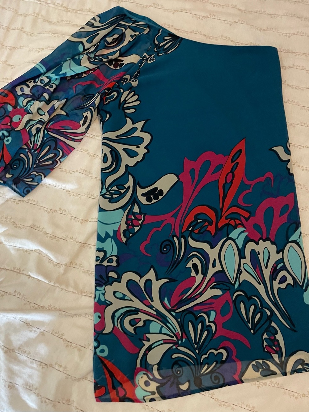 HELLO MISS One Shoulder Floral Dress L Large